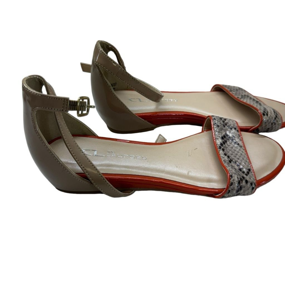 Women's CL by Laundry Sandals, Size 6M, Orange and Beige